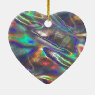 holographic ceramic tree decoration