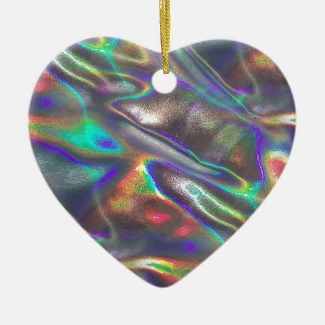 holographic ceramic tree decoration (Front)
