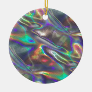 holographic ceramic tree decoration