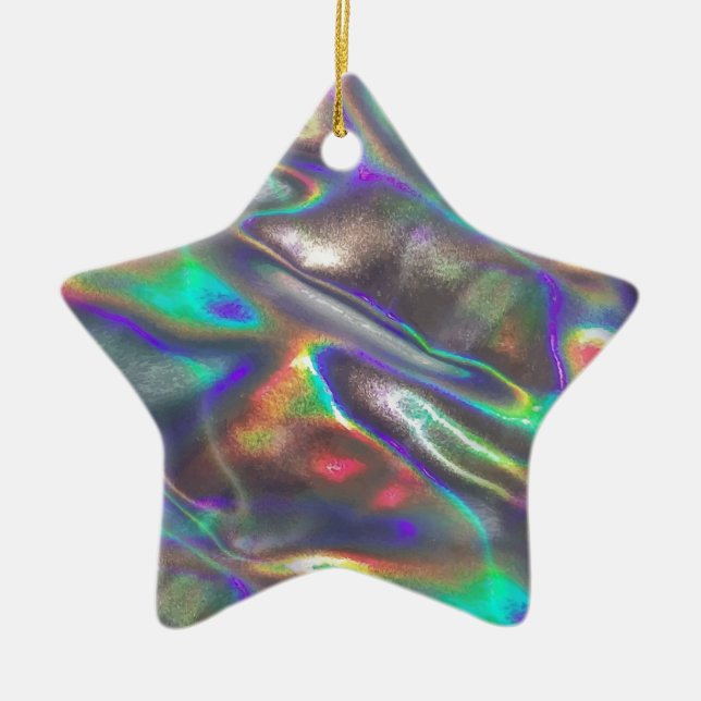 holographic ceramic tree decoration (Front)