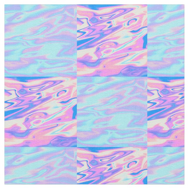 Holographic Chequerboard Fabric (Close Up)