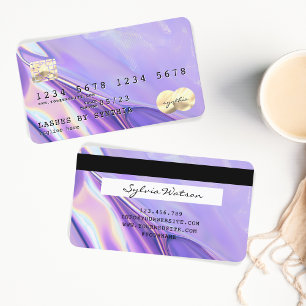Holographic Chic Modern Credit Card Style