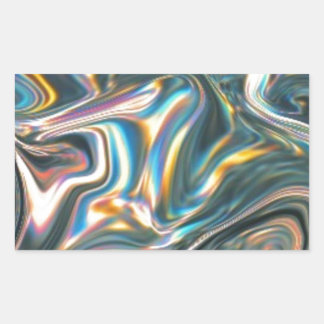 Holographic Chrome Rectangular Sticker