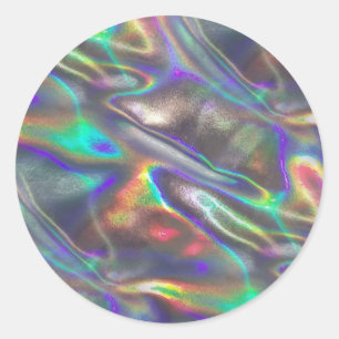 holographic classic round sticker