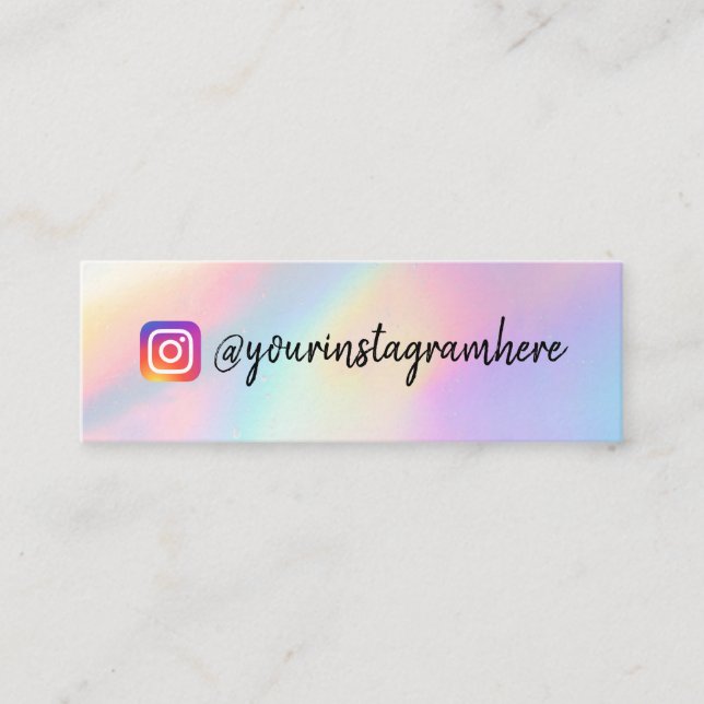 Holographic Colour Shift Mini Business Card (Front)