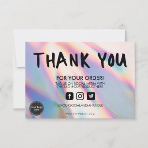 Holographic Colour Shift Thank you Media Insert