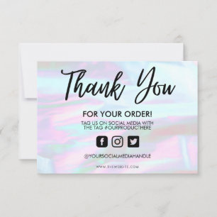 Holographic Colour Shift Thank you Media Insert