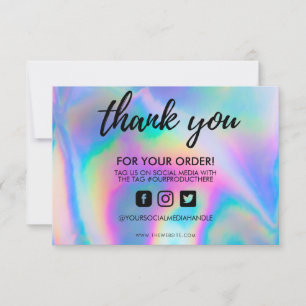 Holographic Colour Shift Thank you Media Insert