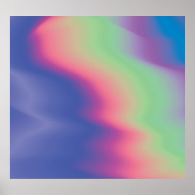 Holographic Colourful Stains: Psychedelic Texture Poster (Front)