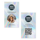 Holographic Company Logo QR Code Employee Photo