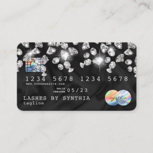 Holographic Credit Card Styled Dripping Diamonds