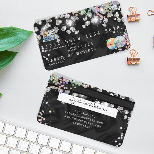Holographic Credit Card Styled Dripping Diamonds