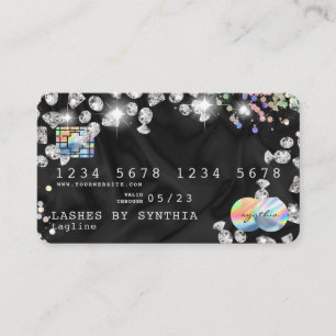 Holographic Credit Card Styled Dripping Diamonds