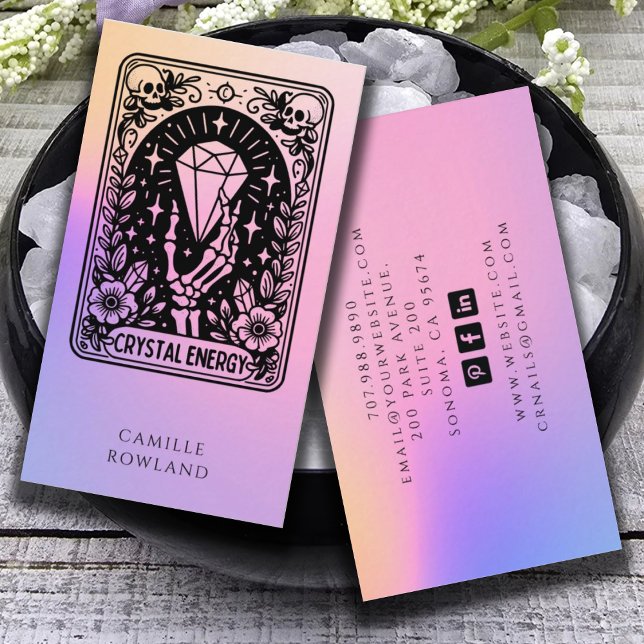 Holographic Crystal Healer Business Card (Creator Uploaded)