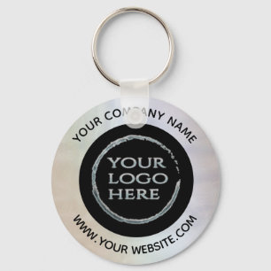 Holographic custom company logo key ring