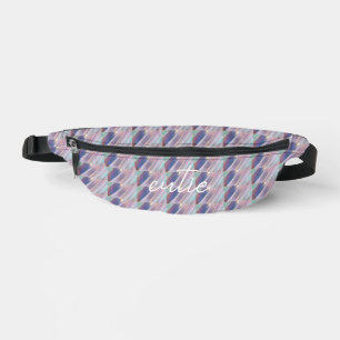 Holographic Cute Striped Girly Bum Bags
