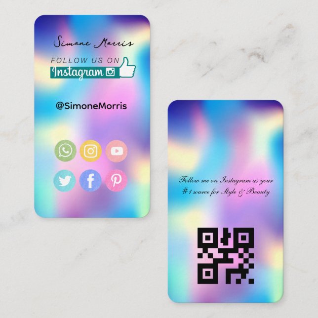 Holographic Design Business Card (Front/Back)
