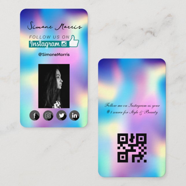 Holographic Design Business Card (Front/Back)