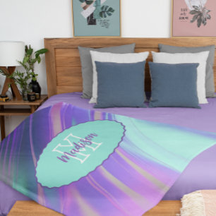 Holographic Dreams Customizable Fleece Blanket