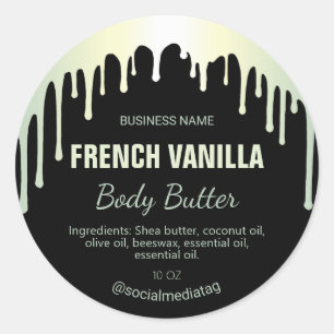 Holographic Effect Drips Body Butter Labels