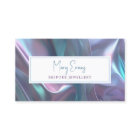 Holographic fabric effect QR business card