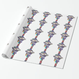 holographic flapper wrapping paper
