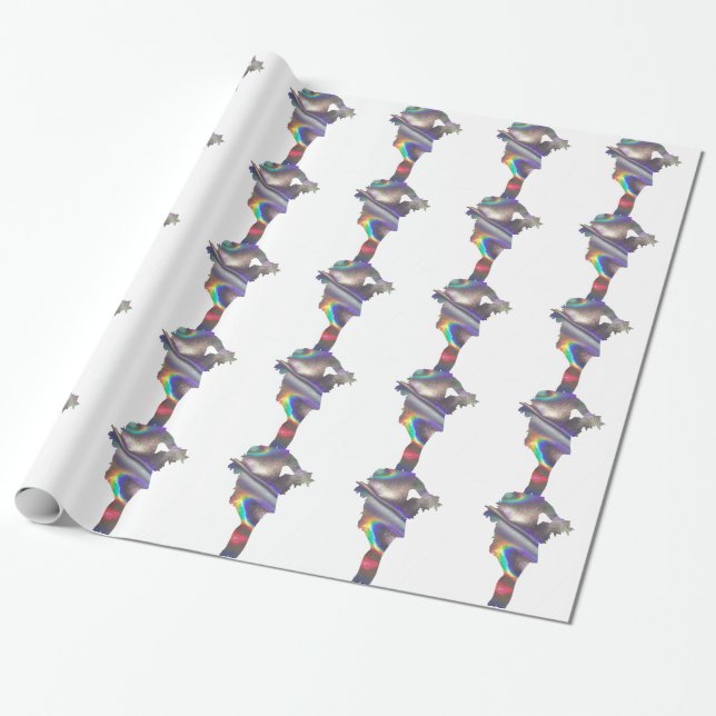 holographic flapper wrapping paper (Unrolled)
