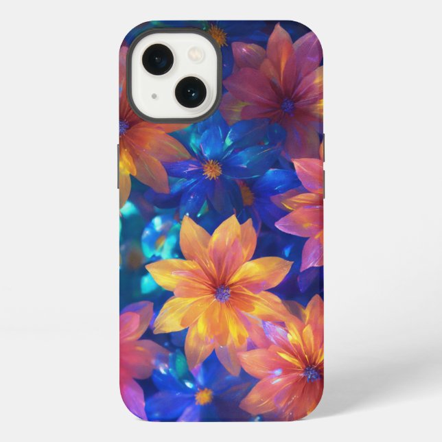 holographic flowers  phone case (Back)