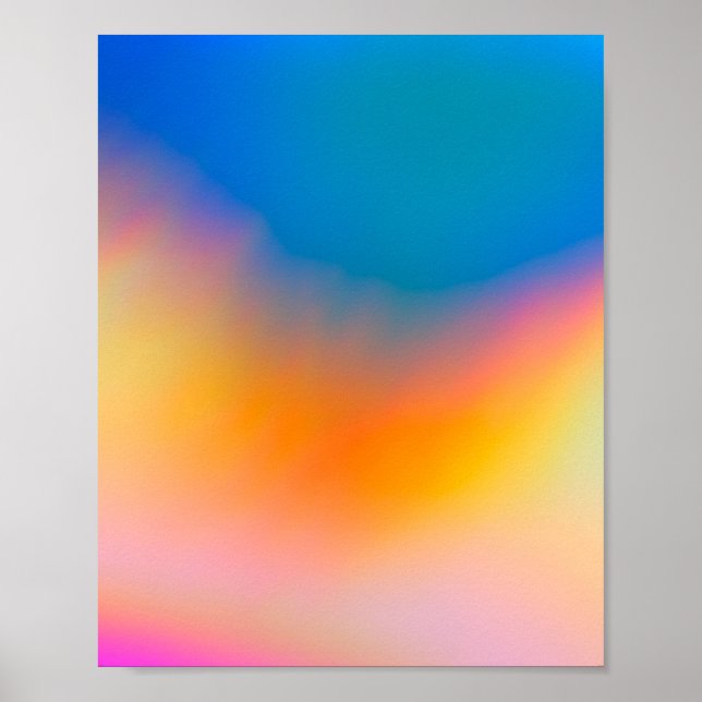 Holographic Foil Colourful Vibrant Abstract Poster (Front)