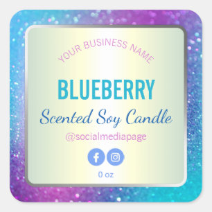 Holographic Galaxy Coloured Glitter Product Label