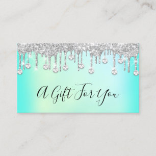 Holographic Gift Certificate Nails Bar Diamond