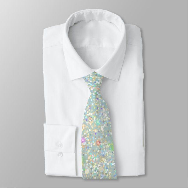 Holographic Glam Glitter Elegant Sparkles Tie (Tied)