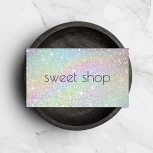Holographic Glitter Bakery, Sweets Business Card