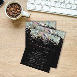 Holographic Glitter Beauty Salon Black Elegant  Flyer<br><div class="desc">Elegant Modern Holographic Glitter Beauty Salon Black Flyer</div>