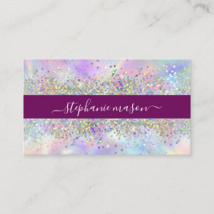 Holographic Glitter Beauty Salon Eye Catching Calling Card