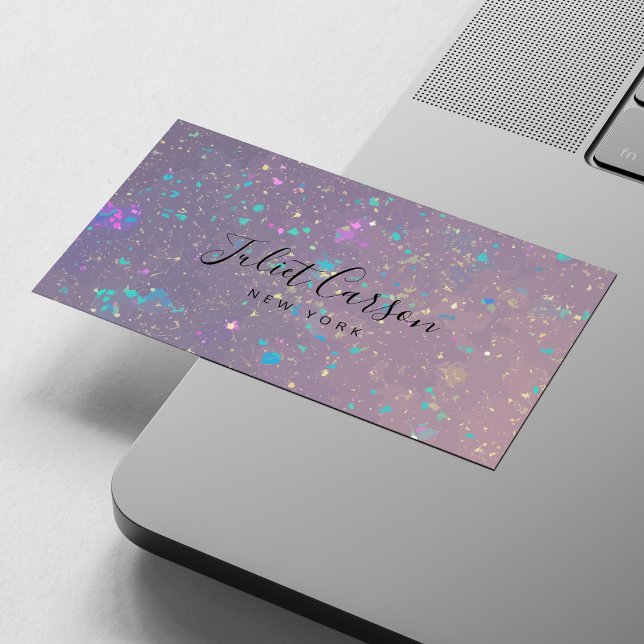 holographic glitter opal business card (Creator Uploaded)