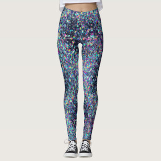 Holographic Glitter Pattern – Iridescent Rainbow  Leggings