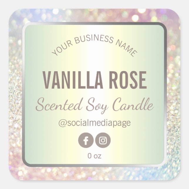 Holographic glitter Product Label (Front)