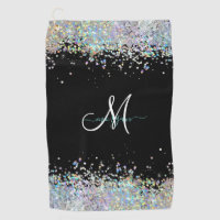 Holographic Glitter Rainbow Pastels Monogram