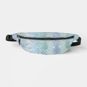 Holographic glitter zebra print bum bags