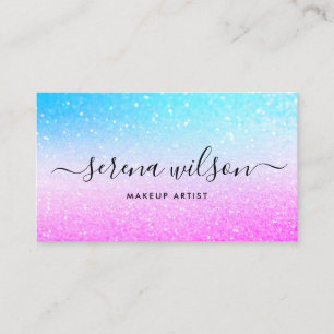 Holographic Glittering Holo Foil makeup hair Business Card