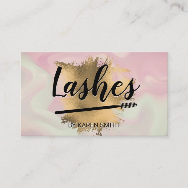 Holographic Gradient Appointment Card | Metallic (Front)