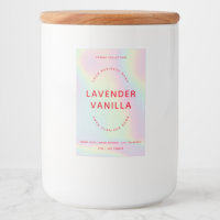 Holographic-Inspired Candle Product Label
