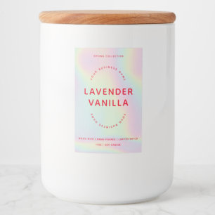 Holographic-Inspired Candle Product Label