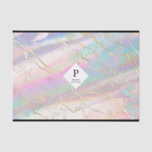 Holographic Iridescent Opal Gemstone Logo Tissue Paper