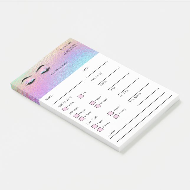 Holographic Lash Client  Post-it® Notes (Angled)