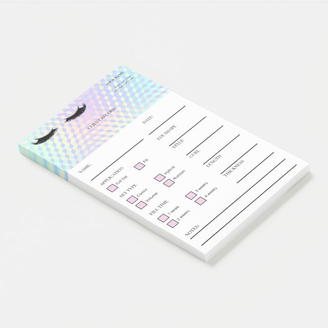 Holographic Lash Client  Post-it® Notes (Angled)