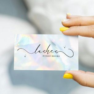 Holographic Lashes Aesthetician Lash Tech  Business Card