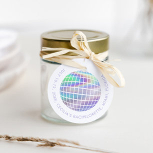 Holographic Last Disco Bachelorette Favour Tags