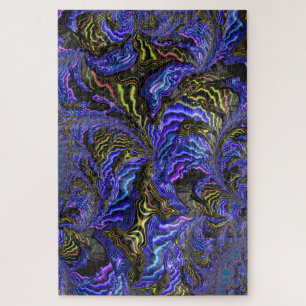 Holographic Look Colorful Fractal Art Impossible Jigsaw Puzzle